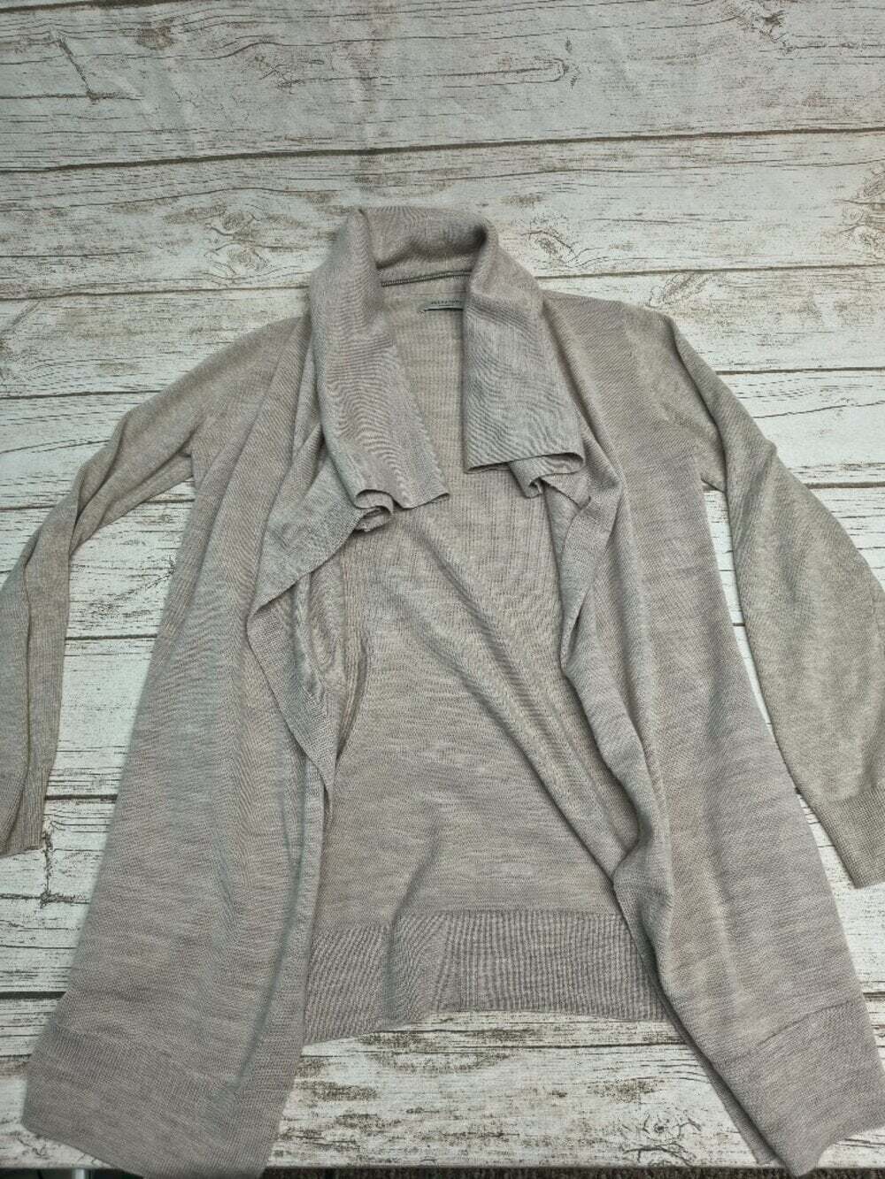 AllSaints Beige 100% Wool Cardigan Sweater XS